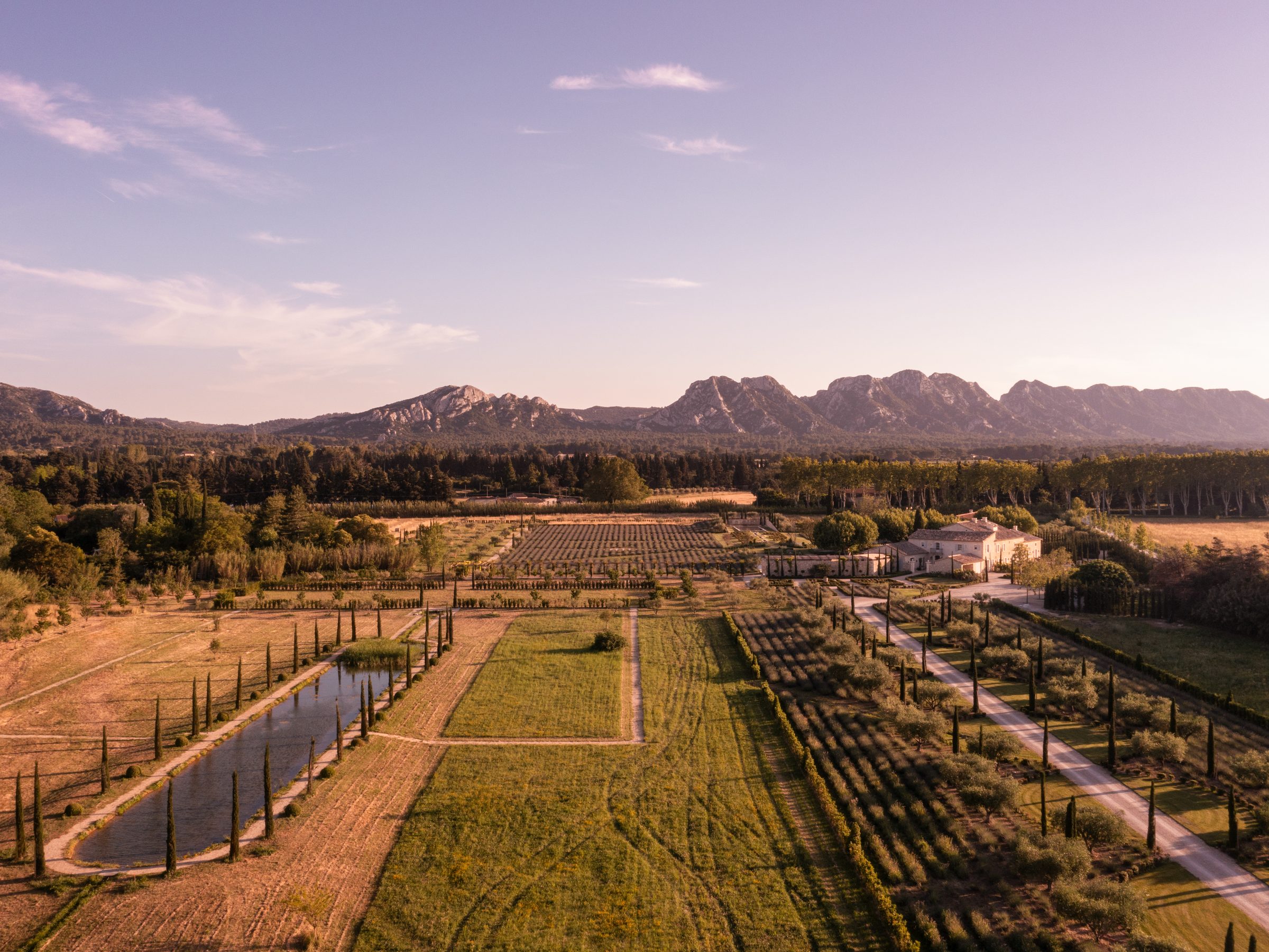 Domaine Copples, vue aérienne golden hour